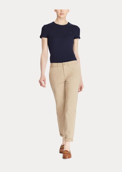 Calças Ralph Lauren Stretch Algodão Skinny Mulher 37568-BAPT